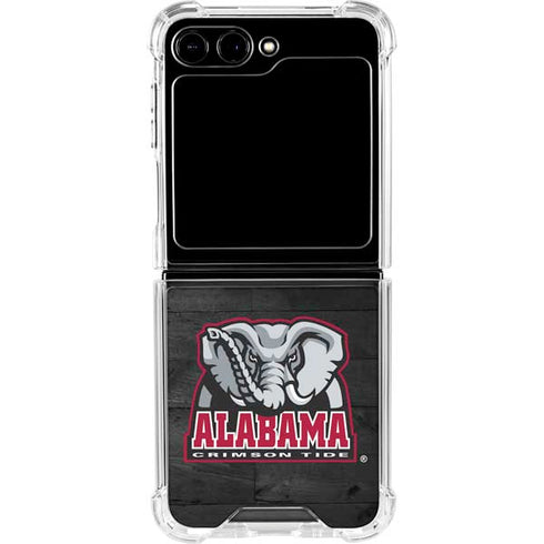 University of Alabama Basketball Wood Galaxy Z Flip6 Clear Case